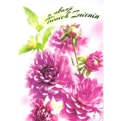 Art Nuvo Karnet B6 Kwiaty imieniny FF1279
