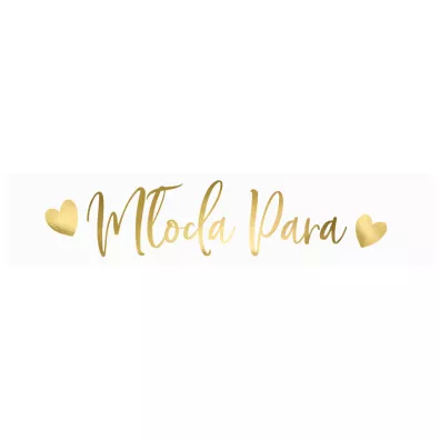 PartyDeco Tablica rejestracyjna M�oda Para z�oty 52x11,5 cm