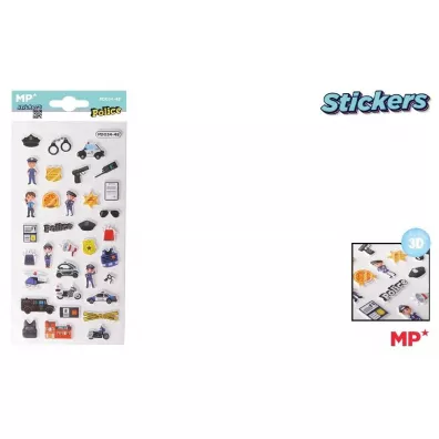 Mp Main Paper Naklejki 3D policja