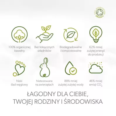 Simply Gentle Organiczne Patyczki Kosmetyczne do Uszu 200 szt.