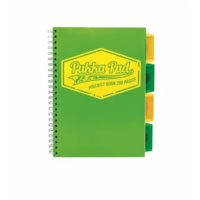 Pukka Pad Ko�ozeszyt B5 Project Neon Green kratka 100 kartek
