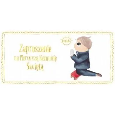 Henry Zaproszenie Komunia Ch�opiec Z�oty 10 szt.