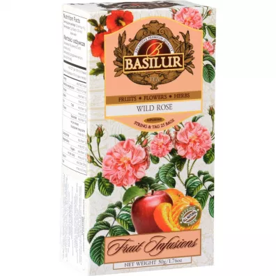 Basilur Herbata owocowa napar Wild Rose w saszetkach 25 x 2 g