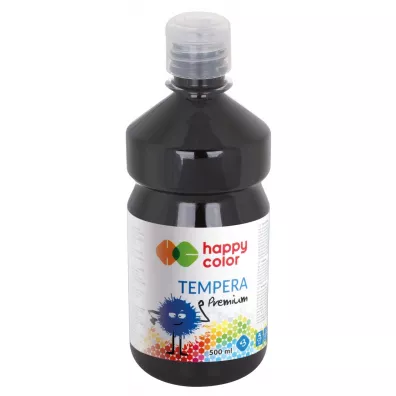 Happy Color Farba tempera Premium czarna 500 ml