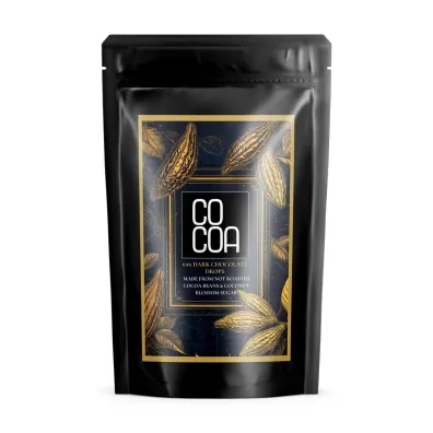 Cocoa Dropsy z ciemnej czekolady 65 % 200 g Bio