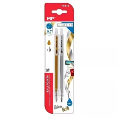 Mp Main Paper D�ugopis �elowy metalizowany 0,7mm srebrny z�oty