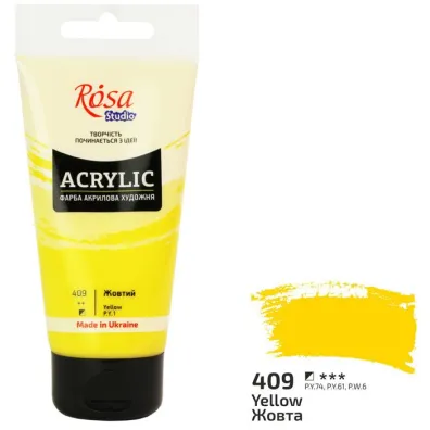 Rosa Farba akrylowa yellow 409 75ml