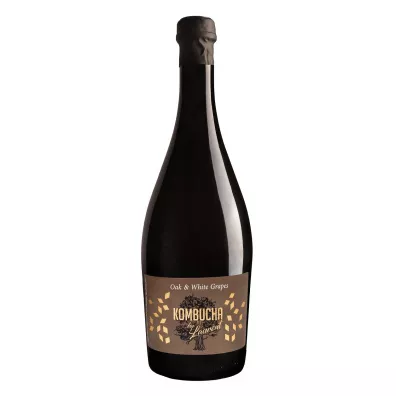 Kombucha By Laurent Kombucha szampa�ska na p�atkach d�bu o smaku bia�ych winogron 750 ml Bio