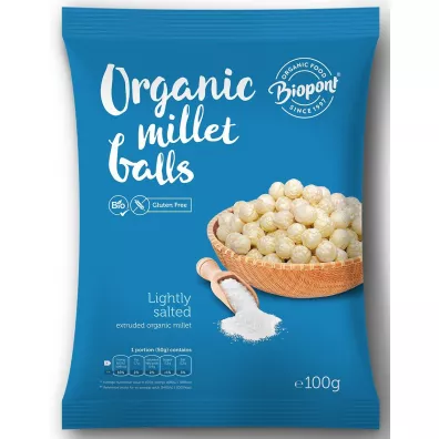 Bio Pont Chrupki jaglane delikatnie solone bezglutenowe 100 g Bio