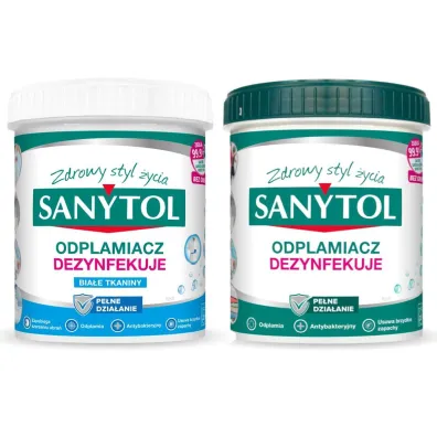 Sanytol Zestaw odplamiaczy do tkanin 2 x 450 g