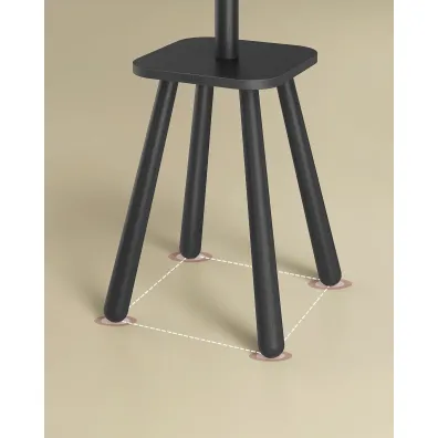 Songmics Czarny wieszak na ubrania z pk 170,5 cm