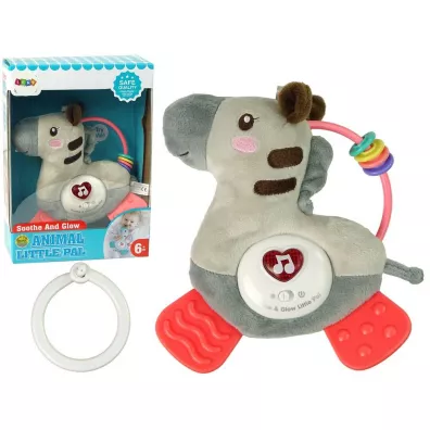 Interaktywna zebra edu d�wi�k, gryzak, grzechotka LeanToys