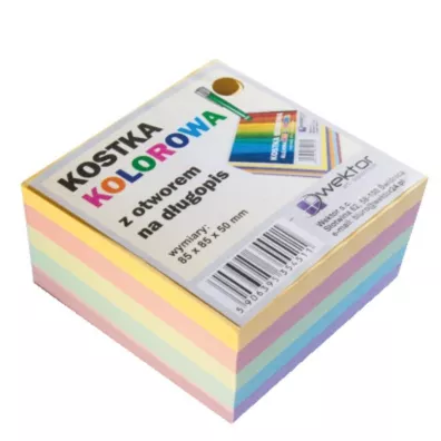 Wektor Kostka klejona, otw�r na d�ugopis 85x85 mm, 5cm