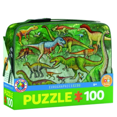 Puzzle 100 el. + Lunch box - Dinosaur Eurographics