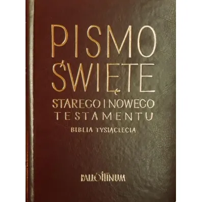 Biblia Tysi�clecia - sk�rzana, panigatory, z�ocona