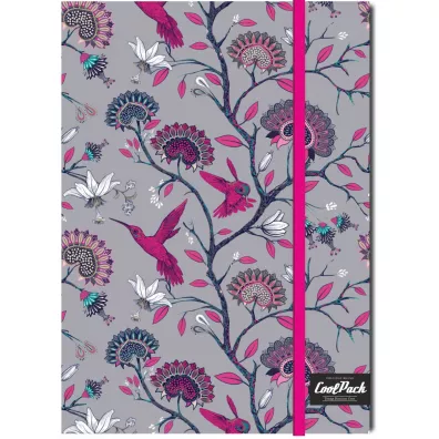 Brulion A5 z gumk� Coolpack Silence 04699 linia 80 kartek