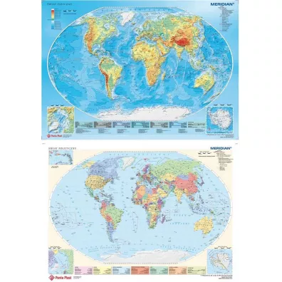 Podkad dwustronny z map wiata