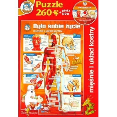 Puzzle By�o sobie �ycie Mi�nie i uk�ad kostny + DVD Hippocampus