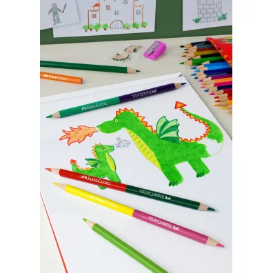 Faber-Castell Kredki o��wkowe + 3 kredki dwustronne 24 kolor�w 12 szt.