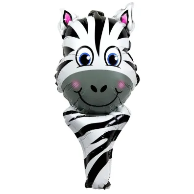 Balon foliowy zwierz�tko z uchwytem zebra