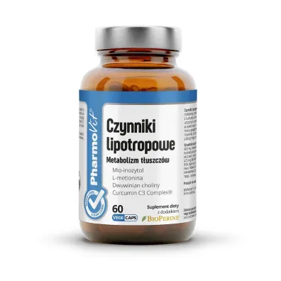 Pharmovit Kapsu�ki na metabolizm t�uszcz�w (czynniki lipotropowe) Suplement diety 60 szt.