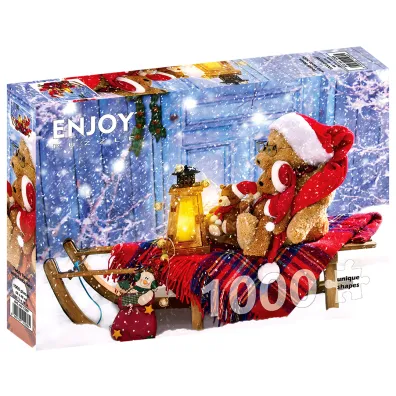Puzzle 1000 el. Pluszowe misie z czapkami Miko�aja G3