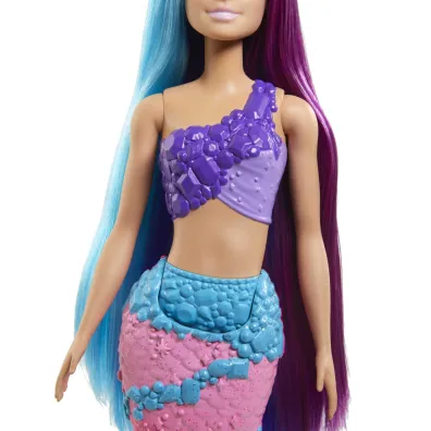 BRB Fantazja D�ugie w�osy Lalka Syrenka GTF39 Mattel