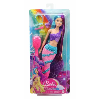 BRB Fantazja Dugie wosy Lalka Syrenka GTF39 Mattel