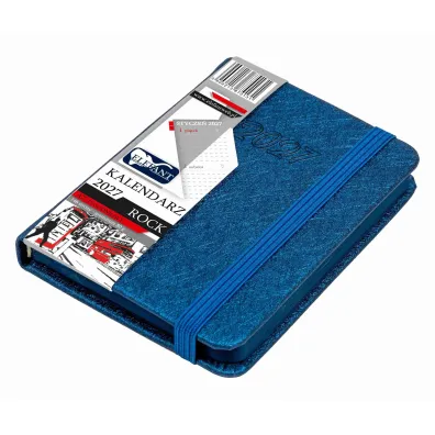 Kalendarz 2027 Rock A7 tygodniowy granatowy