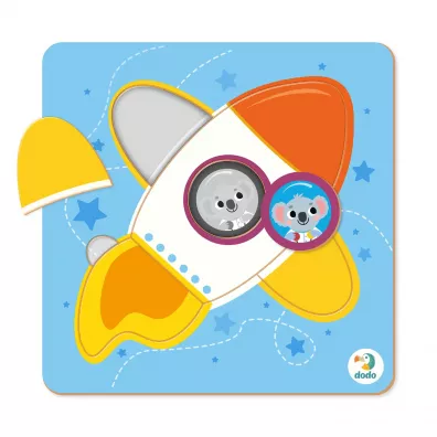 Puzzle mini 5 el. Sorter. Rakieta Dodo