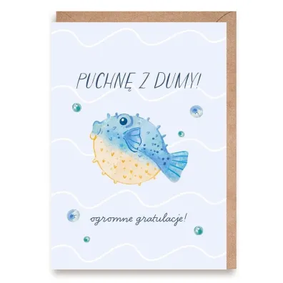 Cardie Kartka Gratulacje Rozdymka, eko koperta