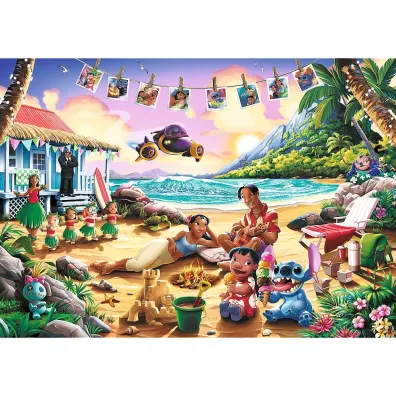 Puzzle 1000 Trefl Premium Plus Lilo & Stitch Impreza na pla�y 10918
