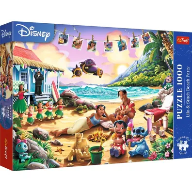 Puzzle 1000 Trefl Premium Plus Lilo & Stitch Impreza na pla�y 10918