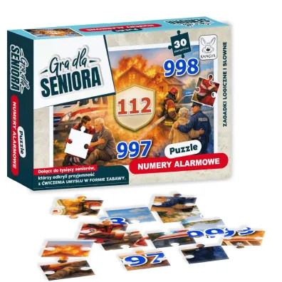 GRA DLA SENIORA PUZZLE NUMERY ALARMOWE Kangur