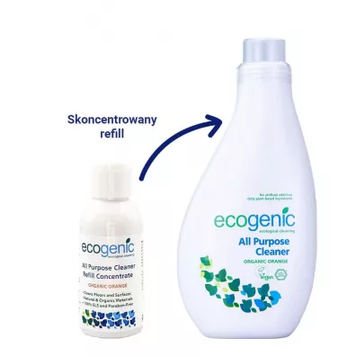 Ecogenic Refill p�ynu do czyszczenia powierzchni kuchennych, Pomara�cza 100 ml