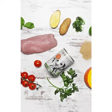 Dogs Love Pute - ekologiczny indyk z amarantusem, dyni i pietruszk 200 g Bio