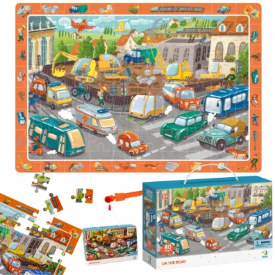 Puzzle obserwacyjne 80 el. Na drodze Dodo