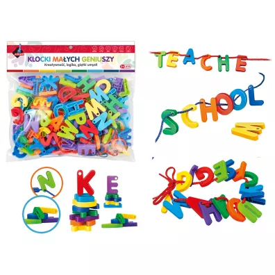 Klocki - alfabet 140 elementw