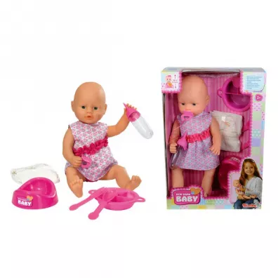 Lalka NBB - Bobas z akcesoriami, 38 cm Simba - New Born Baby