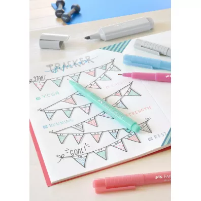Faber-Castell Cienkopis broadpen pastel szary 0.8mm
