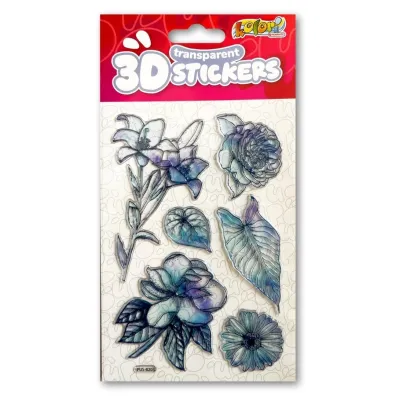 Penmate Naklejki 3D Transparent Lue Flowers
