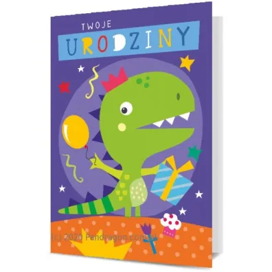 Pan Dragon Karnet B6 Urodziny dzieci�ce Dinozaur K.B6-1829
