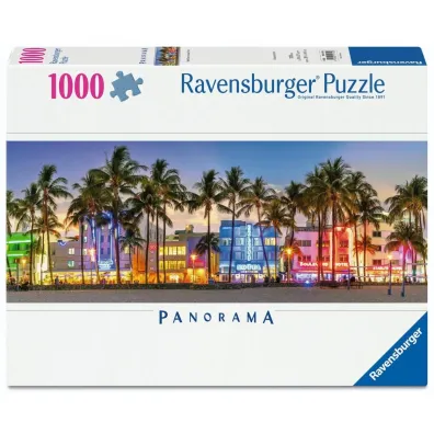 Puzzle 1000 Night Glow on Ocean Drive Panorama Ravensburger