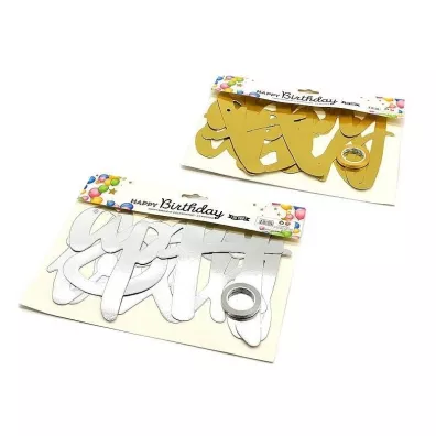 Adar Girlanda urodzinowa Happy birthday 25x20cm MIX
