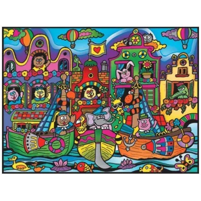 Kolorowanka welwetowa 47x35cm ��dki i domki