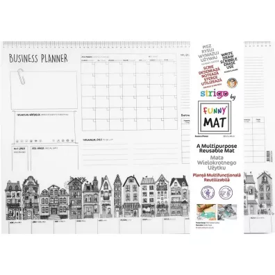 Funny Mat Transparent - Business planer. Mata do kolorowania wielokrotnego u�ytku Strigo