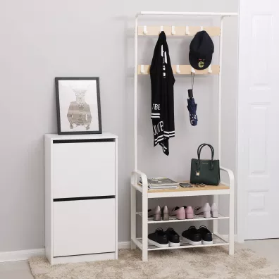 Songmics Wieszak Loft na ubrania z pk na buty