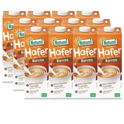 Natumi Napj owsiany z soj barista bez dodatku cukrw Zestaw 12 x 1 l Bio