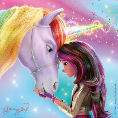 Puzzle dla dzieci 3x49 el. Unicorn Academy Ravensburger