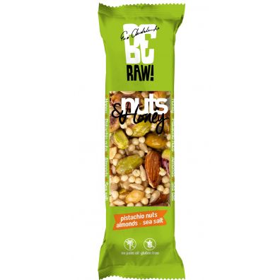 BeRAW Baton Orzeszki pistacjowe i miód Nuts&Honey bar pistachio 30 g
